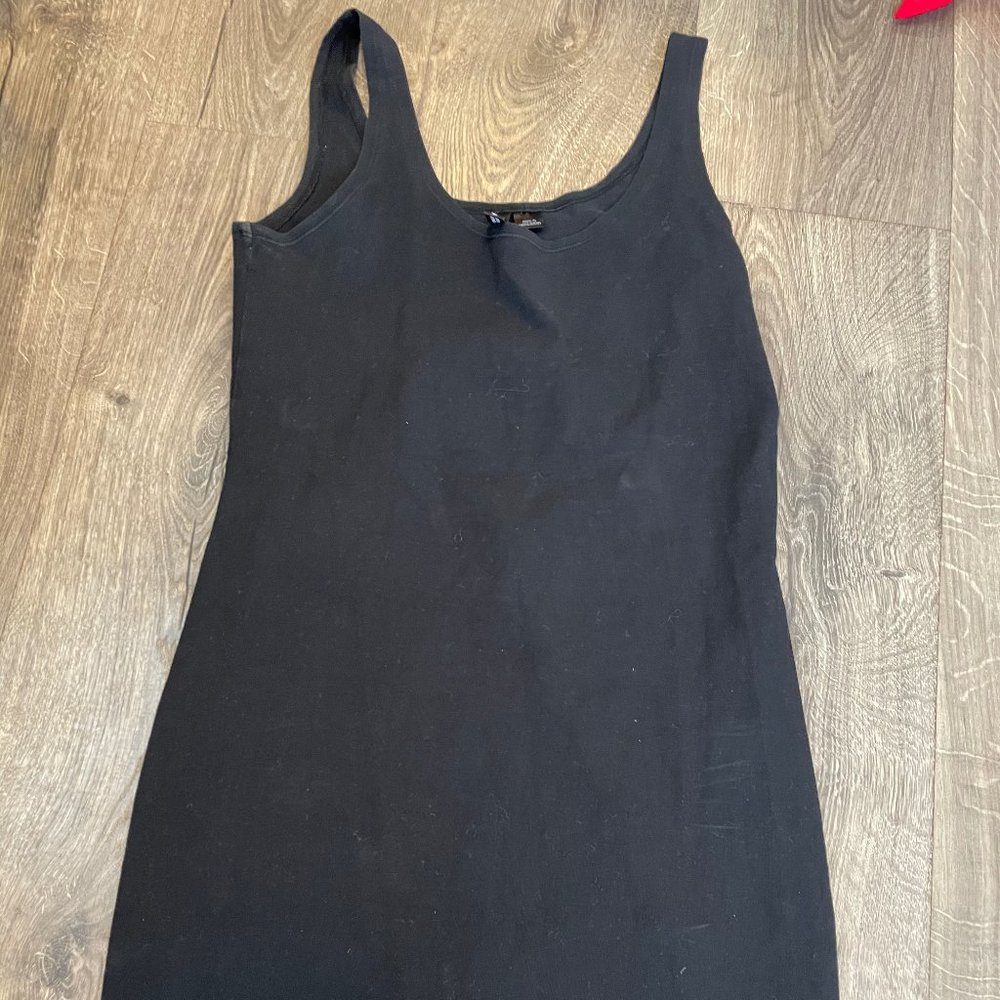 Black Longline Tank Top/Dress